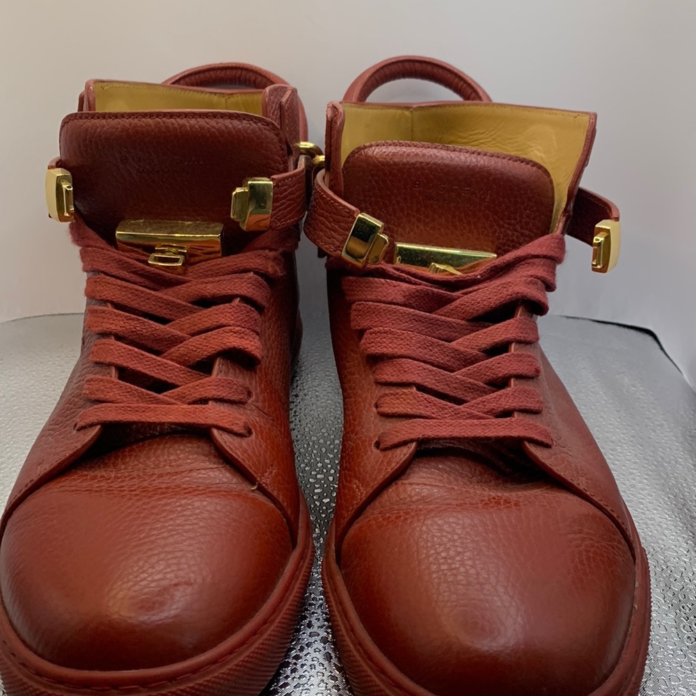 Red Buscemi sneakers, purchased at Neiman Marcus Las Vegas